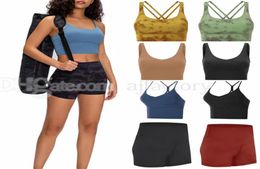 Sports bra yoga outfits bodybuilding all match casual gym push up bras crop tops indoor outdoor workout clothing underwear shorts 3208660