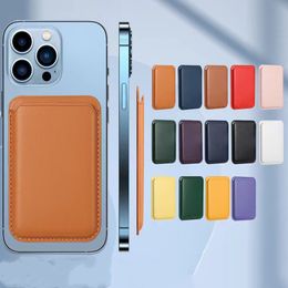 Para Magsafe Magnetic Wallet Case para iPhone 14 13 12 Bolsa de cartão de couro pro máximo para iPhone 13 Mini Capa Acessórios