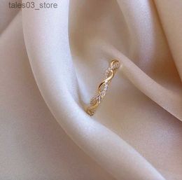 Wedding Rings STR3 925 Sterling Silver Chain Tassel Pearl Zircon Finger Ring for Women Korean Style Party Jewellery 2020 New Designs SmartBuy Q231120