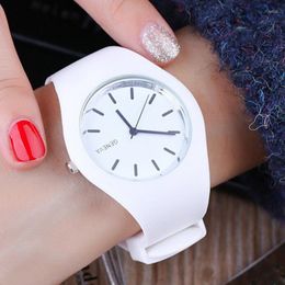 Wristwatches Geneva Watch Women Casual Sports Watches Silicone Band Quartz Ladies Girls Students Price Drop 2023