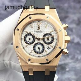 Ap Swiss Luxury Watch Royal Oak Series 26022or Men's Watch Rare Panda Plate 18k Rose Gold 39mm Automatic Mechanical Watch H3ii