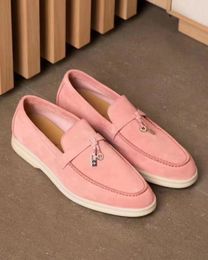 Dress Shoes Quality 0A4fd Master LP Summer Walk Suede Leather Soft Outsole Lady Comfortable Lightweight Four Seasons Leisure Loafers Woman 230419