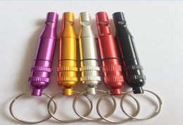 100pcslot Fast Pet Dog training whistle keyring Aluminium dog whistle With storage Pill box 7712mm can Customise logo4178565