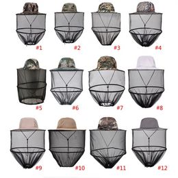 Mosquito Head Net Hat Textile Sun Hat with Netting Outdoor Hiking Camping Gardening Adjustable wholesale