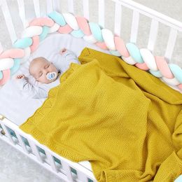 Blankets Knitted Baby Swaddle Blanket Born Winter Comforter Bedding Stroller Crib Quilt Soft Bed Cover Receiving
