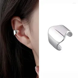 Backs Earrings 1Pcs Punk Silver Color Half Circle Ear Cuff Warp Clip For Women Simple Metal No Piercing Jewelry Gift