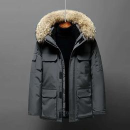 Designer Canadian Men Down Parkas Jackets Winter Work Clothes Jacket Outdoor Thickened Fashion Warm Keeping Couple Live Broadcast 1637