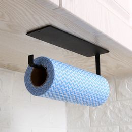 Toilet Paper Holders Non Perforated Towel Hanger Roll Fresh Film Storage Rack Wall Hanging Shelf 230419