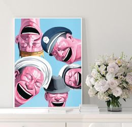 Paintings Canvas Painting Chinese Figure Picture Yue Minjun Laughing Man Art Posters And Prints Wall Pictures For Living Room3293732