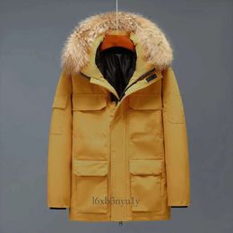 Designer Canadian Men Down Parkas Jackets Winter Work Clothes Jacket Outdoor Thickened Fashion Warm Keeping Couple Live Broadcast 8721