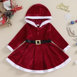 Girl Dresses JCMoniDun Kids Toddler Baby Christmas Dress Long Sleeve Sleeveless Holiday Party Princess Fall Winter Outfits