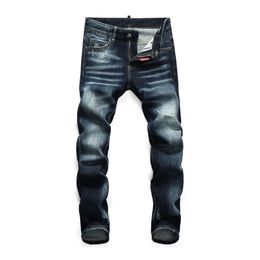 dsquare d2 jeans Jeans Blue Washing Dregs Men's Little Feet Nightclub Personality D2 Jeans Pantss