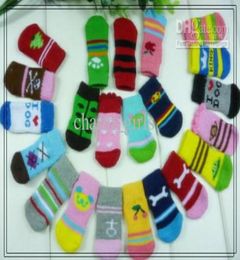 2013 NEW Fashion Design pet Dog Socks 24pcslot6setslot s03289809