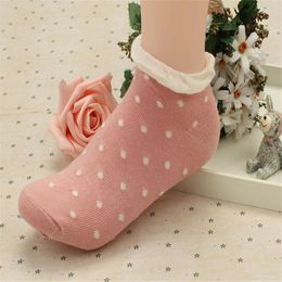 Women Socks 20 Pair Funny Woman Dot Pattern Pink Cute Novelty High Quality Cotton Comfortable Breathable Durable Crew