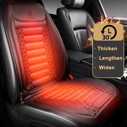 Car Seat Covers Car Heated Seat Cover 12/24V 30 Fast Heating Seat Cushion Universal Car Seat Heater Durable Cloth Thicken Car Heating Pad Q231120