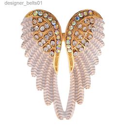 Pins Brooches CIN XIANG Rhinestone Wing Brooches for Women Rhinestone Beautiful Angel Jewellery 4 Colours Available Wedding Birtay Pin GiftL231120