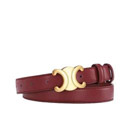 Celiene Belt CEL Top Quality Luxury Designer Designer Belt Fashion Smooth Buckle Belt Retro Thin Waist Belts For Men Womens Width 2.5CM Cowhide 4 Colour Optional