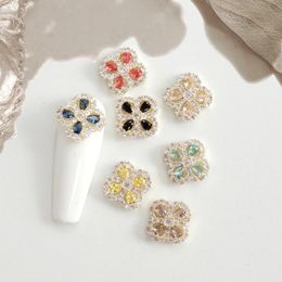 Nail Art Decorations 10pcslot Kawaii Flower Zircon Crystals s Jewellery Manicure DIY Nails Accessories Charms Supplies 231120