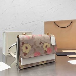 Trendy cbag vintage flap designer messenger bags classic butterfly flower print crossbody shoulder bags Luxury Leather handbag Square Cross Body Wallet 230801