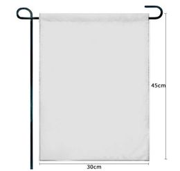 3 Layers White Banner Flags Triple Ply With Black Shading Cloth Heat Transfer Double Sides Blank Sublimation Garden Flag 100 Poly1225156