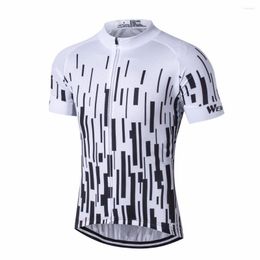 Racing Jackets White Cycling Jersey Men Bike Clothing Bicycle Top Ropa Ciclismo Maillot MTB Sport Shirts Breathable Short Sleeves