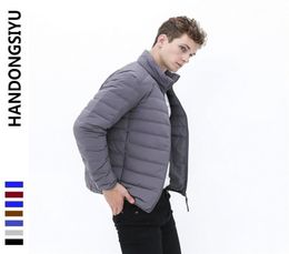 Men's Yoga Short Thin Down Jacket Outfit Solid Color Puffer Coat Sports Winter Outwear 4 Colors S-3XL7248575