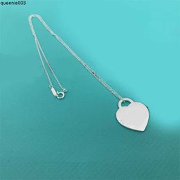 Pendant Jewellery Silver Plated Necklaces Letter Men Cool Teen Girls Trendy Elegant Classical Chain Designer Luxury Heart Jewellery 4gqu