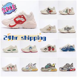 designer shoes luxury sneakers shoes fashion casual shoes beige men's sneakers retro print women famous with box size 35-45