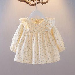 Girl Dresses Toddler Spring And Autumn Cute Floral Print Long Sleeve Princess Dress Loose Doll For Children Clothes Fashion