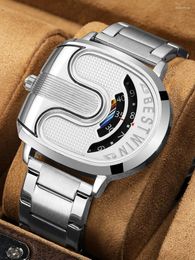 Wristwatches Luxury Men Watch Casual Style Concept Dial Number Men's Quartz Wristwatch Success Way Brand Sports Watches Fashion Man Clock