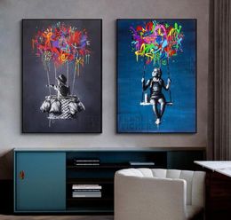 Paintings Pics Abstract Banksy Street Graffiti Art Canvas Painting Poster And Prints Wall Pictures For Bedroom Hoom Decoration Mur2392215