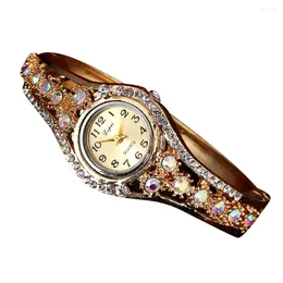 Wristwatches 2023 Fashion Women Gold Luxury Casual Quartz Watch Women'S Diamond Watches Bracelet Reloj Para Mujer De Lujo
