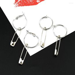 Hoop Earrings 1 Pair 2023 Design Safety Pin Clip Geometry Drop Boho Regular For Fashion Women Men Jewellery