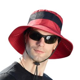 Summer Outdoor Bucket Hat for Men Big Brim Sunscreen Hat Bucket Hat Anti-UV Protection Summer Hat Fisherman Hat Sombrero Gorros