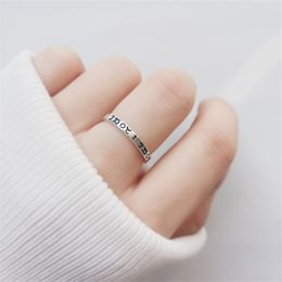 Cluster Rings High Quality Punk Greece Letters Sanskrit Vintage Adjustable Tibetan Sliver Anillos De Boda Women Jewellery Boho JZ742