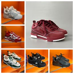 Designer-Schuhe, Herrenschuhe, neue Skate-Sneaker, Herren-Trainer, Freizeitschuhe, Luxus-Plateau-Sneaker aus Kalbsleder, Gummi-Vintage-Low-Top-Schnürschuhe, neue Laufschuhe