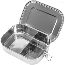 Dinnerware Sets 1400ML Stainless Steel Lunch Container For Adults And Kids Leakproof 3 Compartments Bento Box School Office/Work