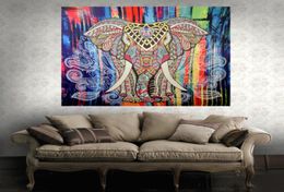 Folk Custom Tapestry Elephant Background Tapestry Mandala Yoga Home Cloth Beach Towel Living Room Decoration Wall decoration ECO F6674838