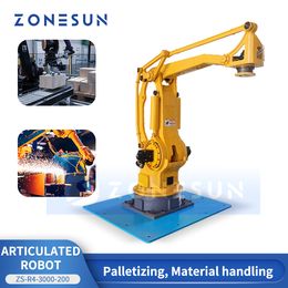 ZONESUN Industrial Articulated Robot 4 Axis Palletizer Material Handling Robotic Arm Automation Production Integrated Line