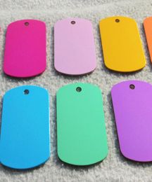 100pcslot Aluminium Alloy Blank Army Dog Tags Military Pet Tag Men Pendants with anodized surface4239422
