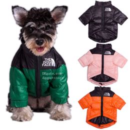 The Doggy Face Dog Apparel Designer Dog Clothes 90% Duck Down Jacket for Small Medium Dogs-Thicken Warm Dogs Coat Windbreaker Cold Weather Puppy Winter Clothing XL A401