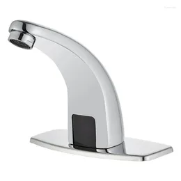 Bathroom Sink Faucets Automatic Touchless Cold Water Tap Saving Induction Deck Mounted Q84D