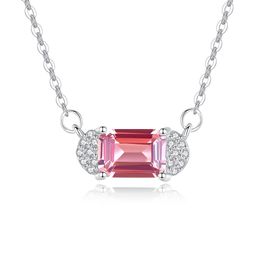 Ruby Pill Pendant Necklace S925 Silver Micro Set Zircon Red Gemstone Exquisite Necklace European Women Fashion Collar Chain Wedding Party High end Jewelry Gift SPC