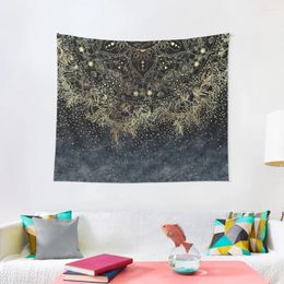 Tapestries Stylish Gold Floral Mandala And Confetti Tapestry Christmas Decoration Bedroom Organisation Bedrooms Decor