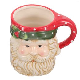 Cups Saucers Christmas Coffee Mug Festival Water Tea Cup Gift Office Decorative Handle Design Ceramic Cute Glasses