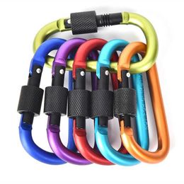 5 PCSCarabiners D Shape Outdoor Camping Climbing Carabiner Mountaineering Buckle Fast Hang Mini Buckle Hook Aluminum Alloy P230420