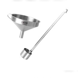 Colanders & Strainers Strainers Stainless Steel Funnel Oil Liquid Metal With Detachable Filter Wide Mouth Colanders For Canning Kitche Dh014