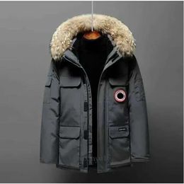 Men's Down & Parkas Cananda Goosemen's Jackets Winter Work Clothes Jacket Outdoor Thickened Fashion Warm Keeping Couple Live Broadcast 5613