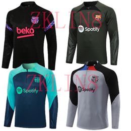 NEW 2023 2024 Barcelona training soccer top ANSU FATI Camisetas de soccer tops21/22 Half pull LEWANDOWSKI Betis men TRACKSUIT SET PEDRI GAVI tracksuits