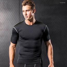 Men's T Shirts Men Quick Dry Running Shirt Summer Short Sleeve Tee Compression Fitness Sport Breathable Wicking Top Clothing For